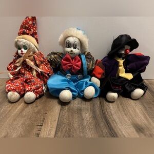Lot of 3 Vintage Sand clowns, TLC